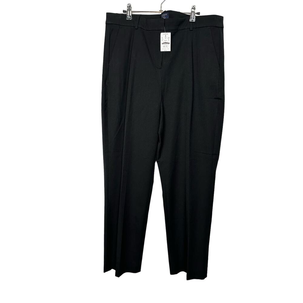 J.Crew Factory Women's Size 16 Tall Black Kallie straight-leg Pants New